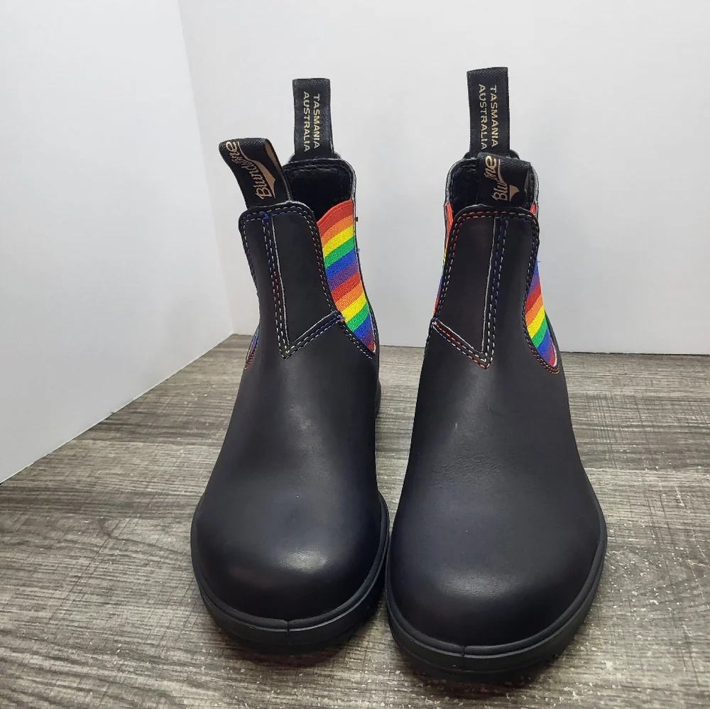 Blundstone Original 2105 Black Leather Rainbow Chelsea Boots Womens 6.5 US 3.5 A
